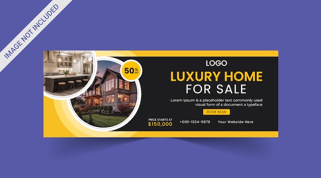 Perfecta y moderna plantilla de banner de venta de viviendas para una compañía inmobiliaria