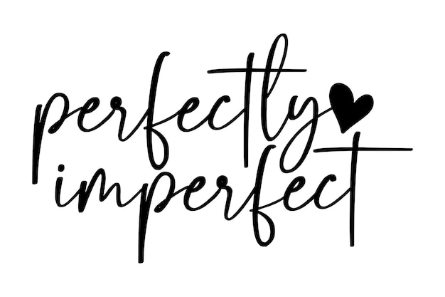 Perfectamente imperfecta una tipografía manuscrita con un corazón