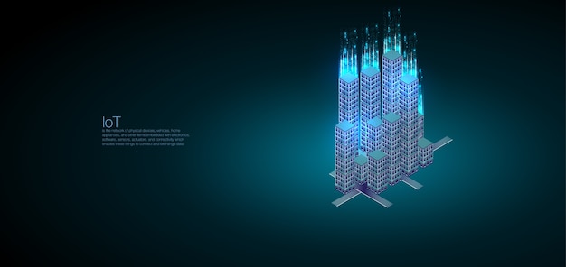 Perfecto para diseño web, banner y presentación. Análisis de datos y visualización isométrica.