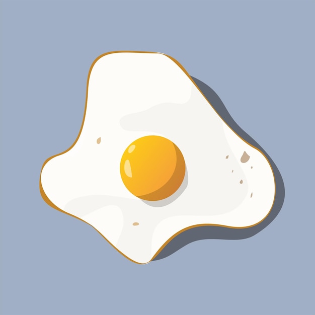 perfecto lado soleado hacia arriba huevos icono sobre fondo azul ilustración vectorial