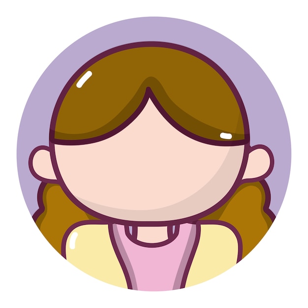 Vector perfil de avatar de mujer