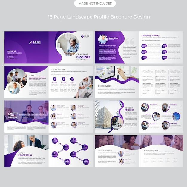 Perfil de la empresa de 16 páginas diseño del perfil