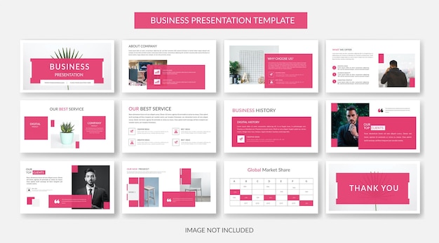 Perfil de empresa de estilo minimalista o diseño de plantilla de presentación de powerpoint de propuesta de negocio