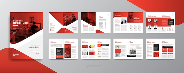 Perfil de empresa mínimo o plantilla de diseño de folleto comercial corporativo