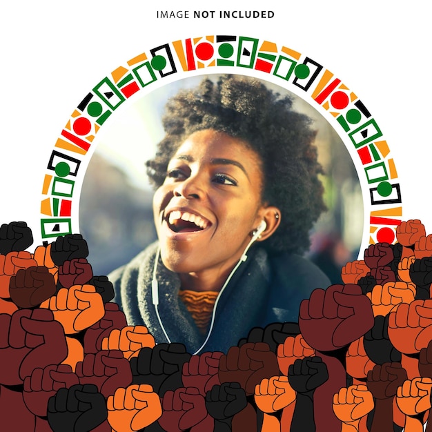 Vector perfil de redes sociales para el evento del mes de la historia negra