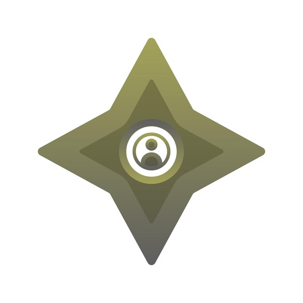 Vector perfil shuriken gradiente logotipo diseño moderno plantilla icono