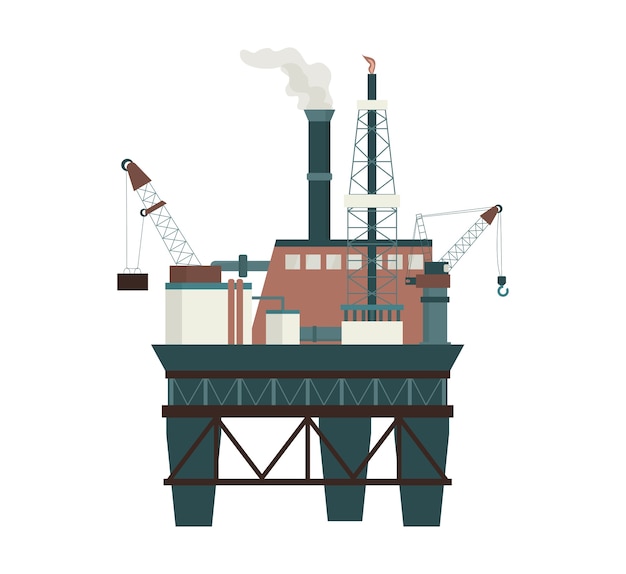 Perforación de plataformas petroleras marinas para petróleo en alta mar. exploración industrial de petróleo, combustible diesel. tecnología moderna para la exploración de recursos naturales.