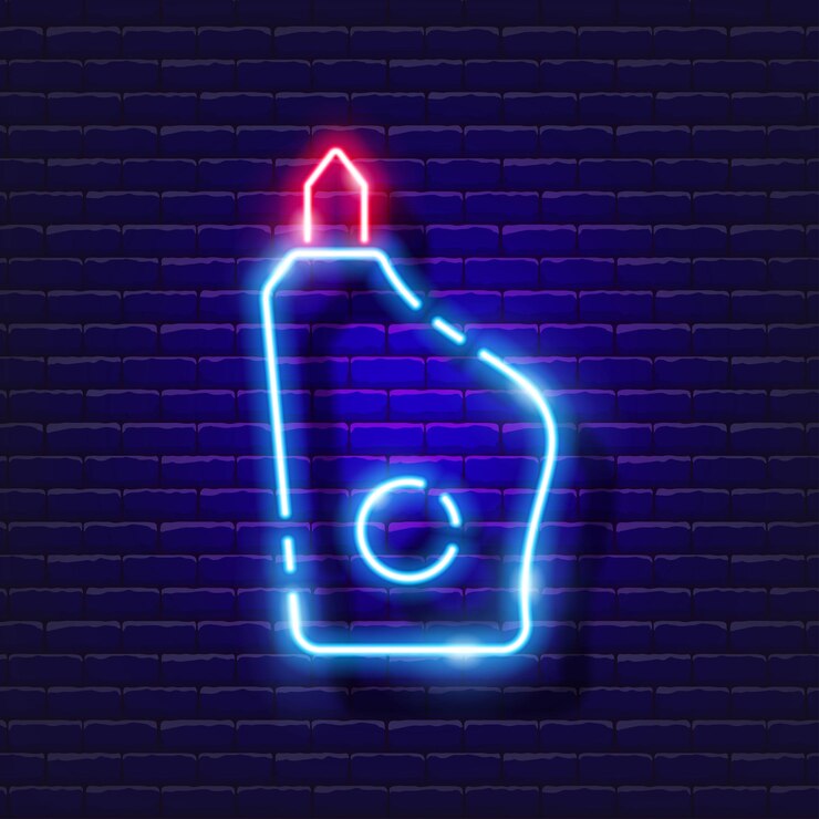 Vector perforadora para tubo icono de neón sistema de riego sistema de riego manguera y accesorios signo brillante ilustración vectorial para el diseño del sitio web publicidad tienda de productos
