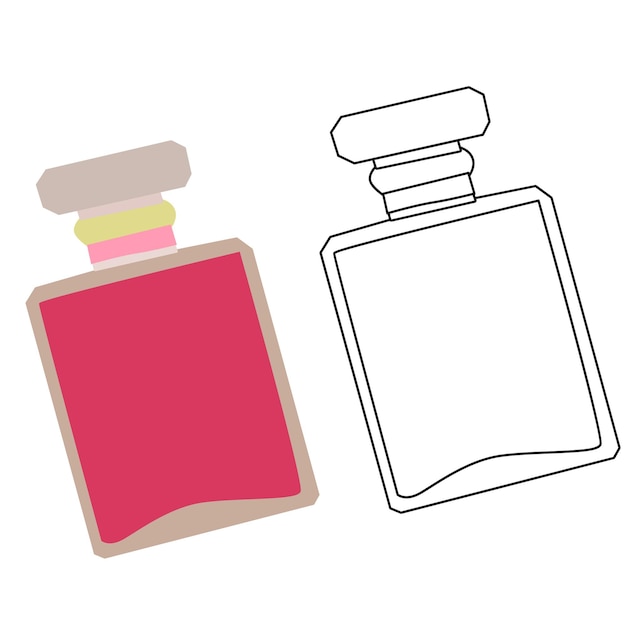 Perfume femenino aislado vectorial