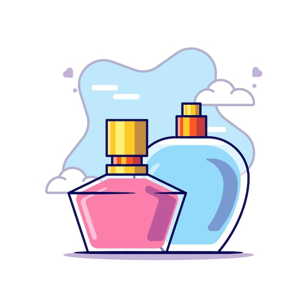 Perfume para la ilustración de icono de vector de día de la mujer