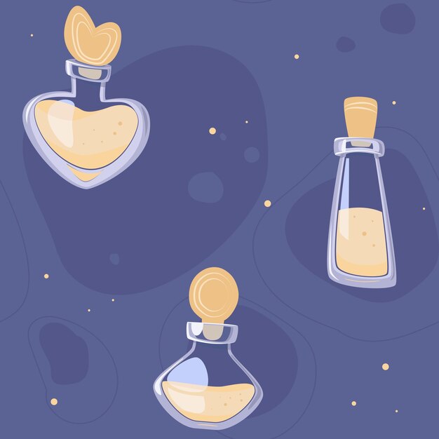 Perfume Vector de dibujos animados patrón sin costuras diseño plano lindo