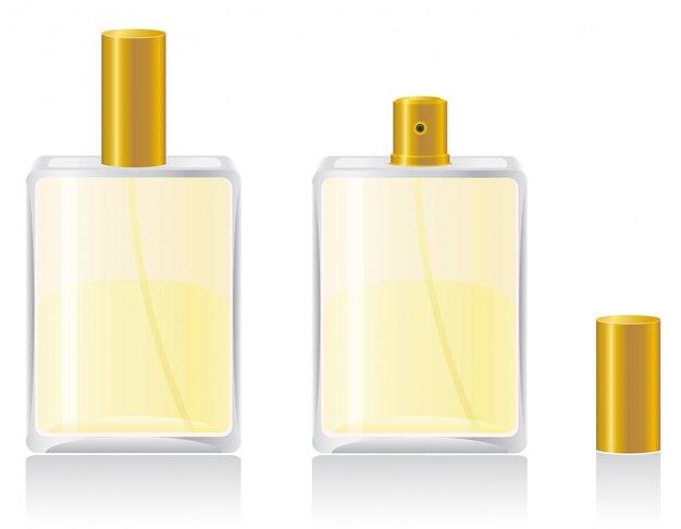 Perfumes en botella ilustración vectorial