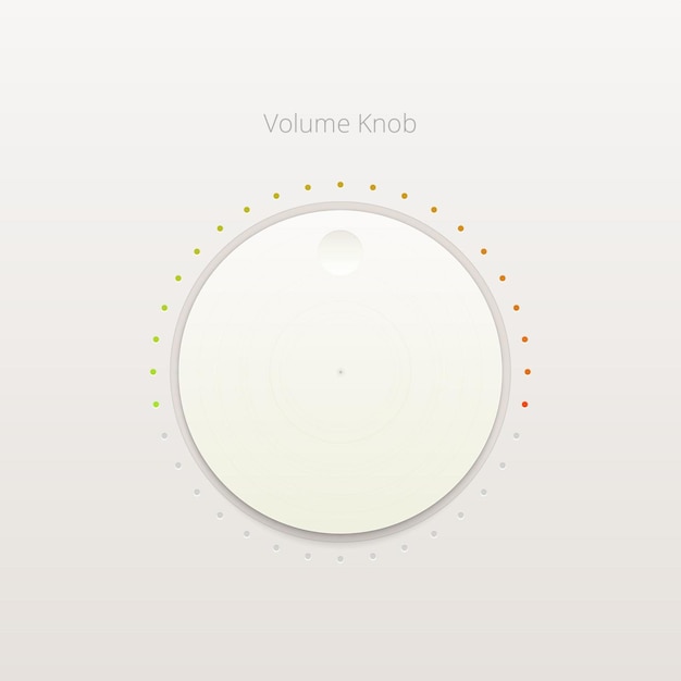 Perilla de volumen de vector limpio