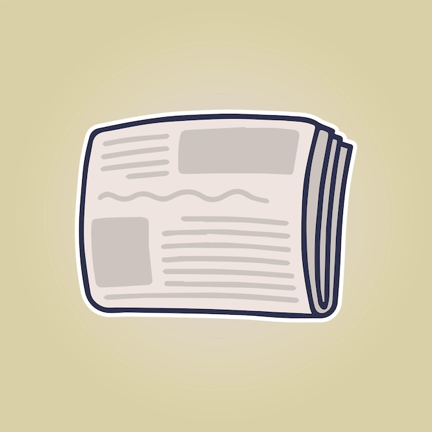 Periódico icono vector noticias papel vector signo