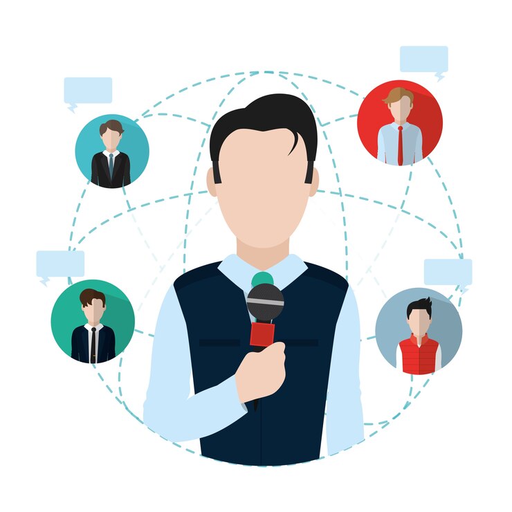 Vector periodismo y periodista