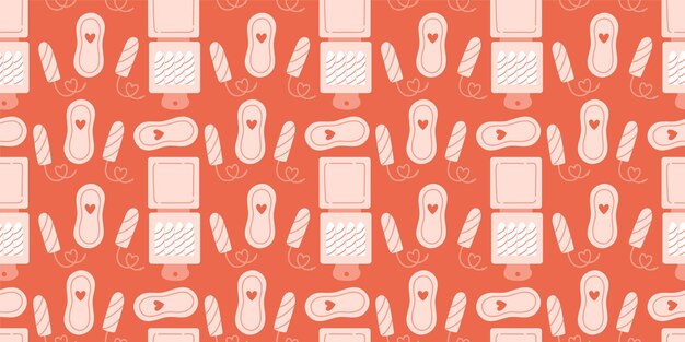 Períodos menstruales tampones de patrones sin fisuras copa menstrual Ciclo menstrual regular femenino