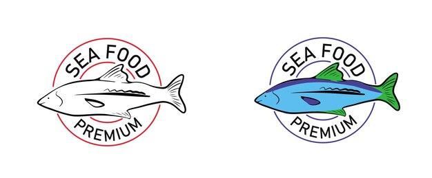 Permiso de impresión de pescado para pesca pesca logo fishVector ilustración