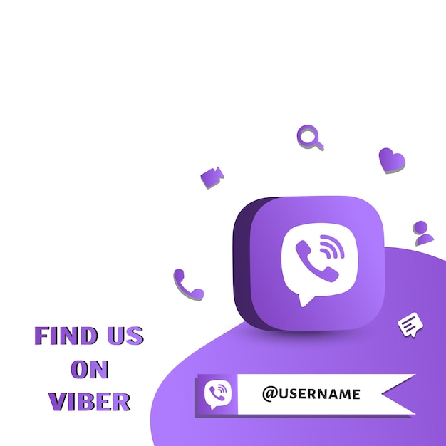 Permítanos en viber en ilustración vectorial