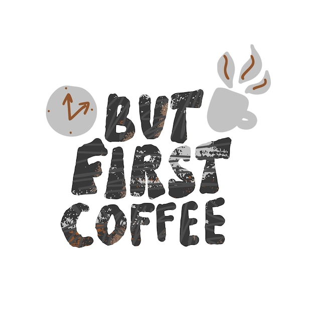 Pero la primera cita de café ilustración vectorial