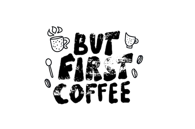Pero la primera cita de café ilustración vectorial