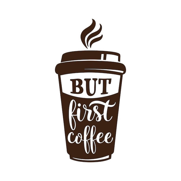 Pero la primera ilustración vectorial de la cita del café