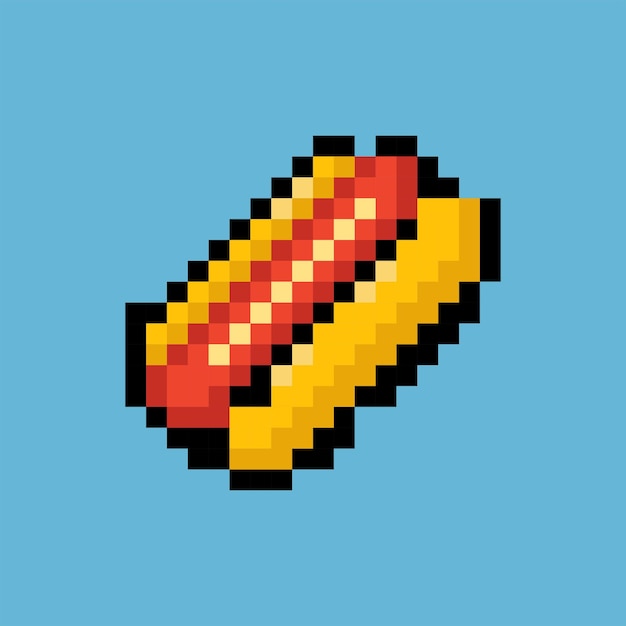 El perrito caliente de Pixel Art