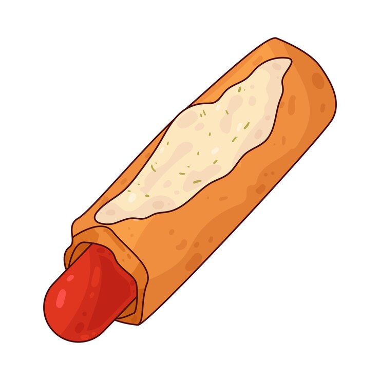 Vector el perrito caliente.
