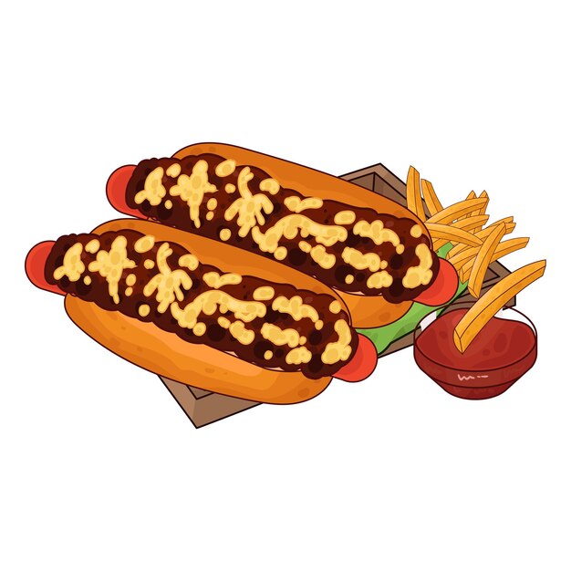El perrito caliente.