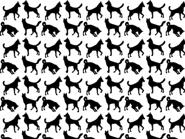 Perro animal diseño de patrones sin fisuras