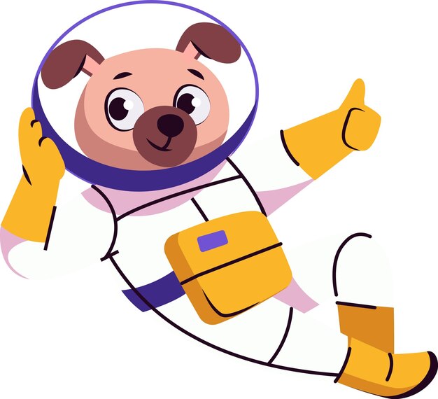 El perro astronauta en el cosmos