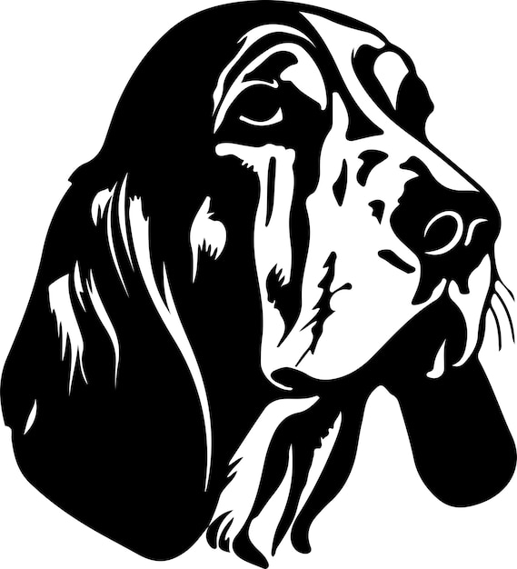 perro basset silueta negra con fondo transparente