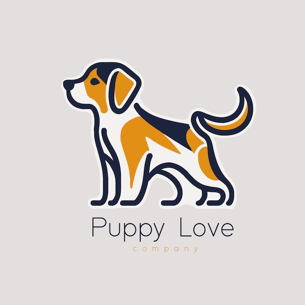 Perro Beagle Ilustración vectorial de un perro de caza en estilo de dibujos animados