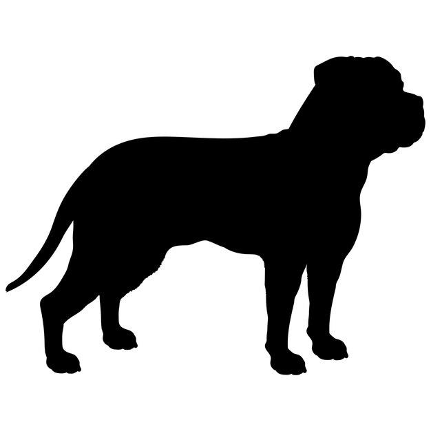 Vector perro campeiro bulldog silueta de perros razas de logotipo vector de monograma de perro