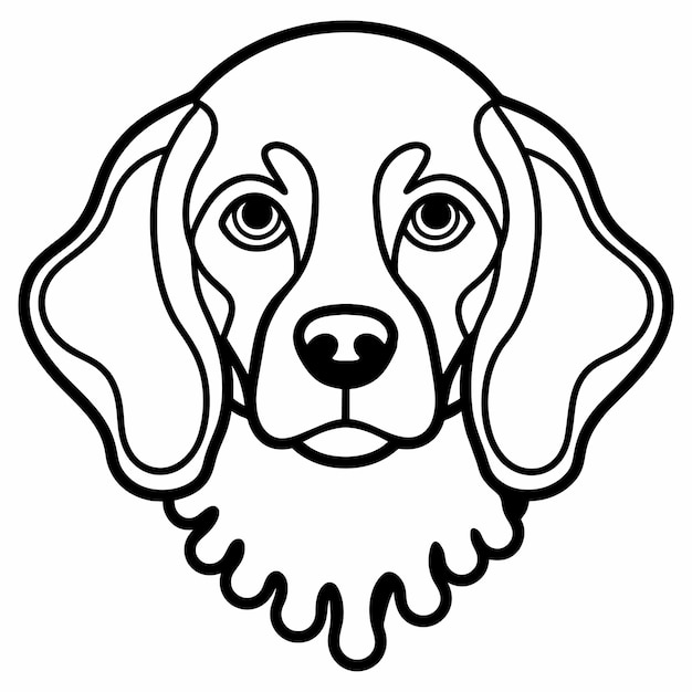 Vector un perro con una cara colorida y un salto de agua colorido