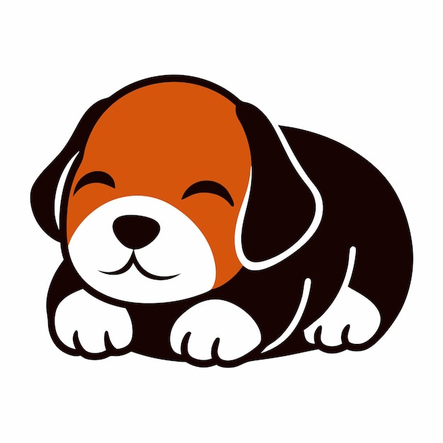 un perro con una cara durmiente está durmiendo