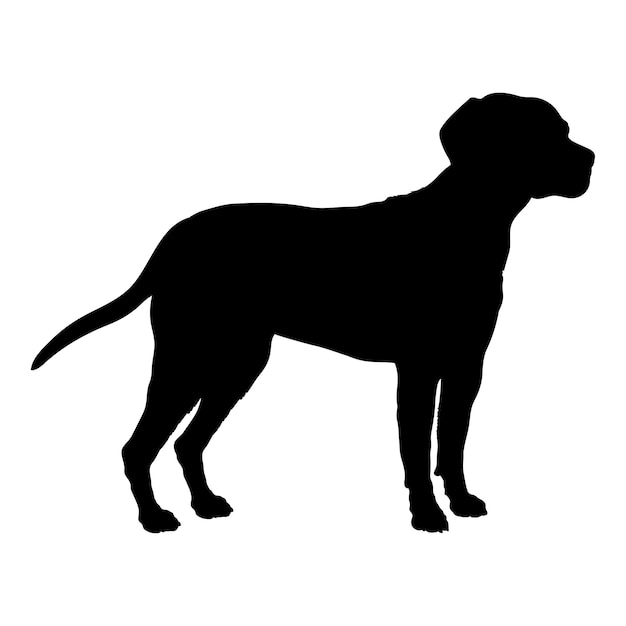 Vector perro catahoula la silueta del leopardo las razas de perros del logotipo el vector del monograma del perro