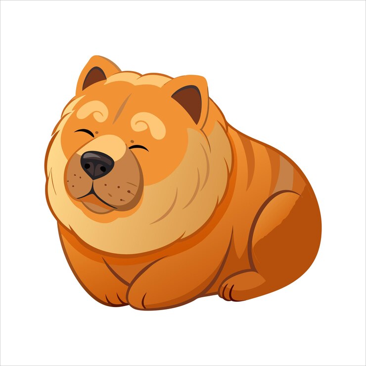 Vector el perro chow chow durmiente vector