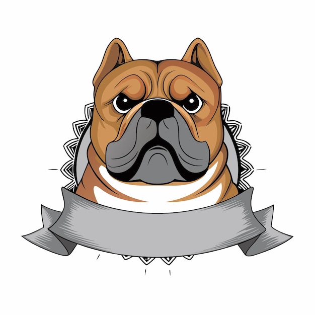 un perro con un collar que dice bulldog en él