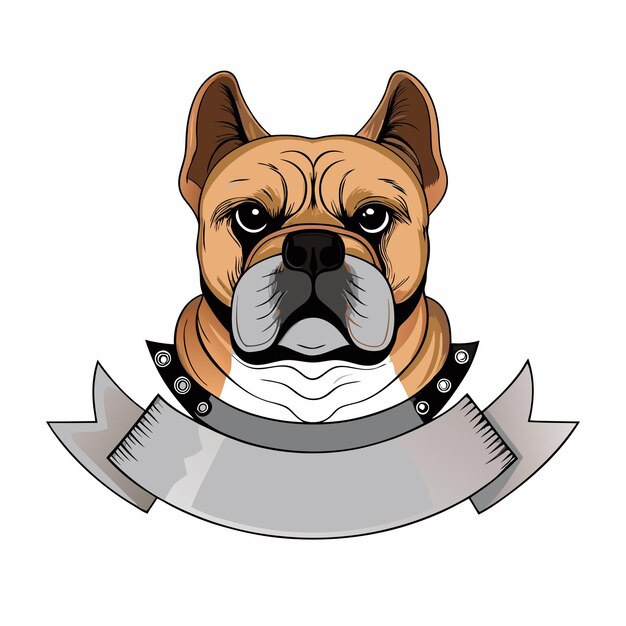 un perro con un collar que dice perro en un anillo de plata