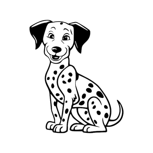 Perro dalmático Ilustración perro dalmático Vector perro dalmativo EPS perro dalmatio SVG dalmático