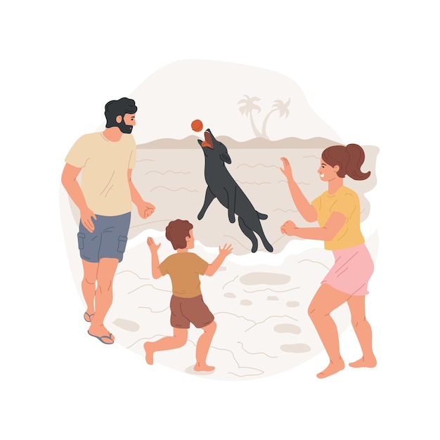Perro divertido aislado ilustración vectorial de dibujos animados