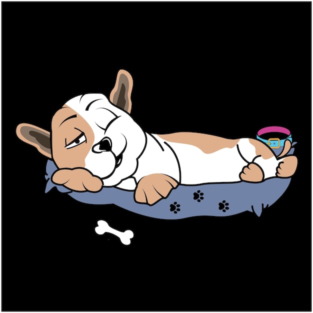 perro durmiente mascota icono de diseño de logotipo