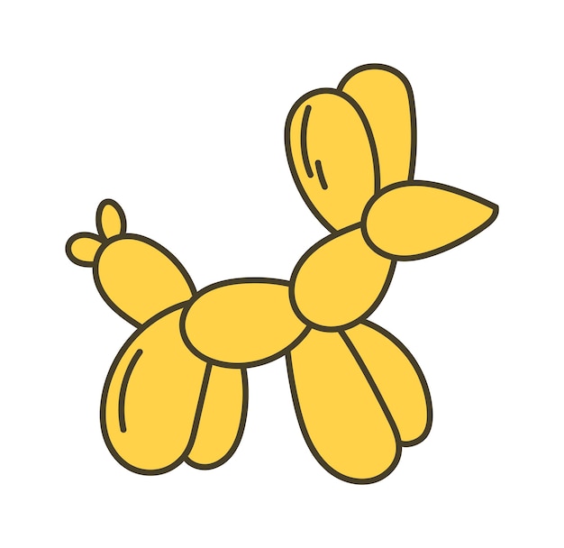 perro, globo, icono, vector, ilustración