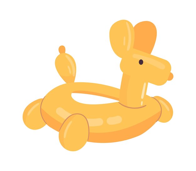 Perro inflable anillo de goma piscina icono ilustración vectorial