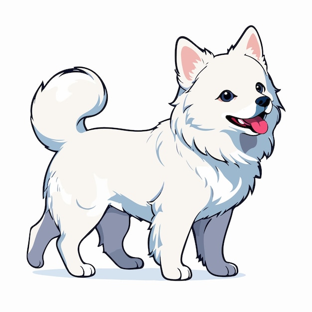El perro lindo de los dibujos animados vectoriales