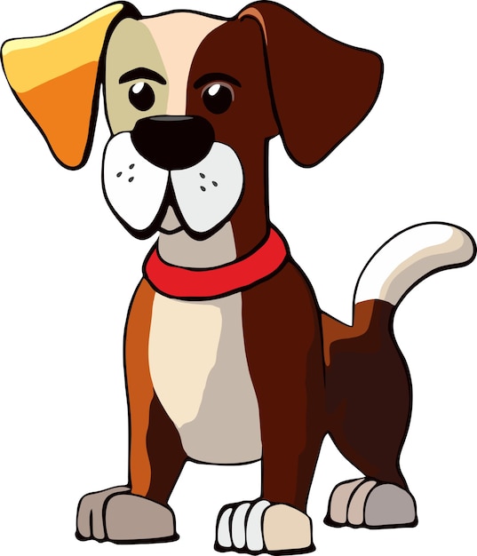 Vector perro lindo de dibujos animados