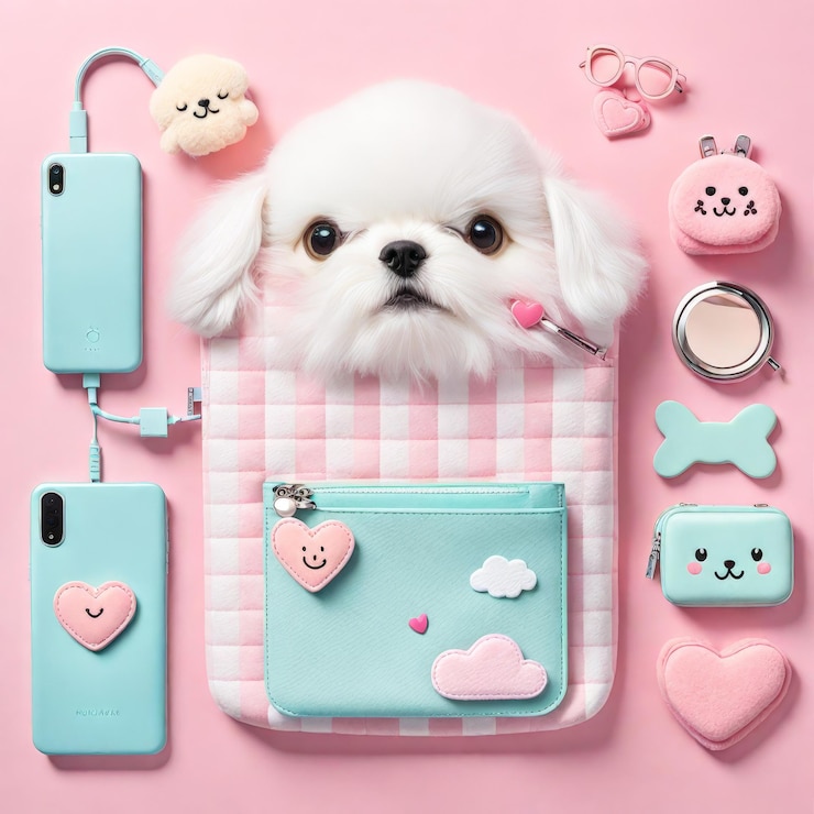 Vector un perro lindo enamorado