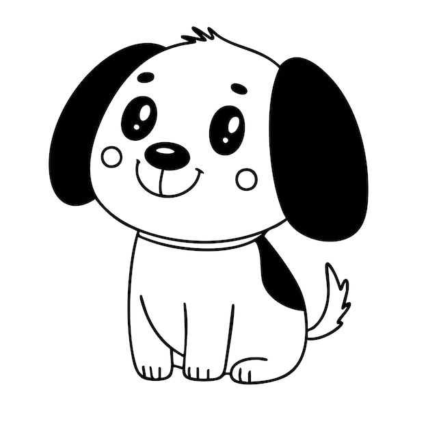 Perro lindo en el estilo doodle