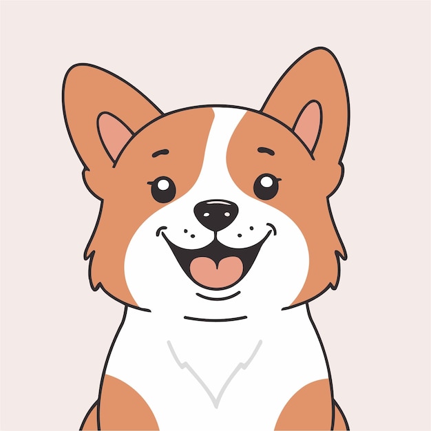 Perro lindo para libros de niños ilustración vectorial