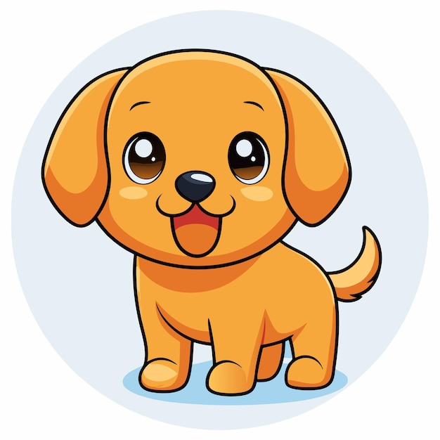 Perro lindo sacando la lengua Ilustración del icono de dibujos animados
